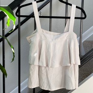 White canvas style tank top